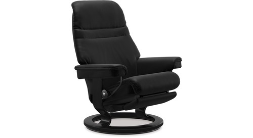 Stressless® Sunrise Leather Recliner - Classic Power Leg & Back - 2 Sizes Available Stressless® Sunrise Leather Recliner - Classic Power Leg & Back - 2 Sizes Available